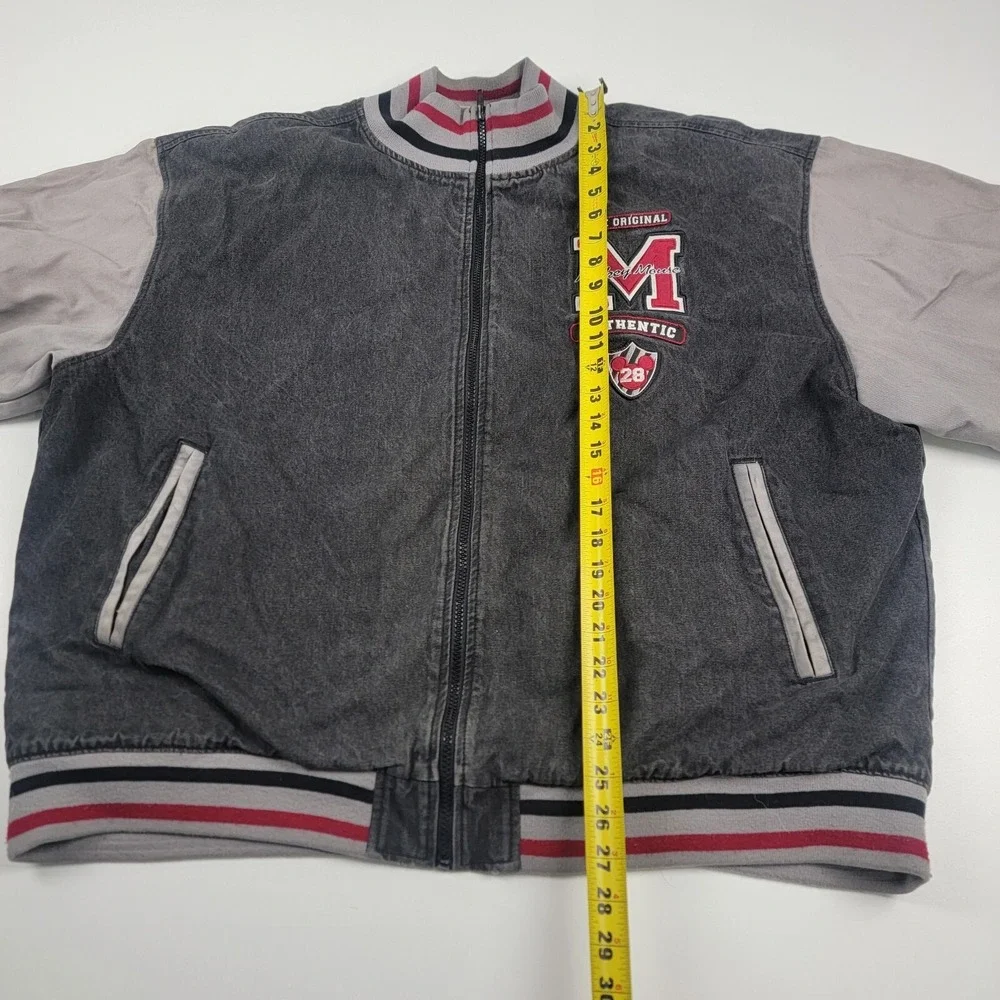 Vtg 90s Disney Store Mickey Mouse Letterman jacket size XL Full Zip Description